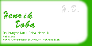 henrik doba business card